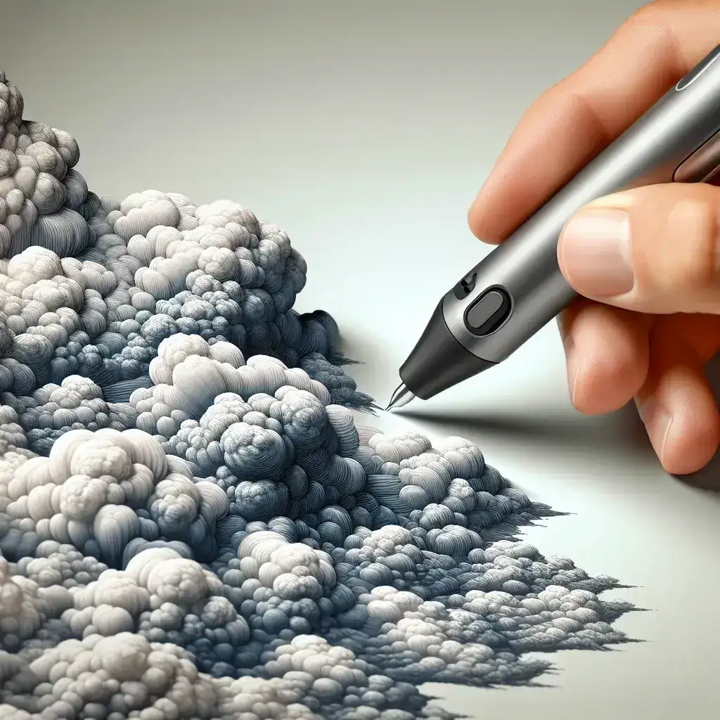 ¿Cómo dibujar formaciones de nubes realistas con un bolígrafo 3D?